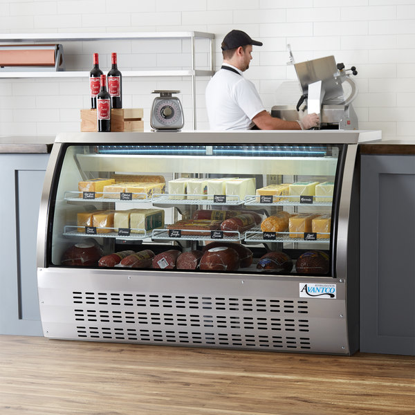 Refrigeration_Equipments_Merchandising_and_Display_Refrigeration_Meat&Deli_Cases_Lease-Avantco_DLC64-HC-S-64